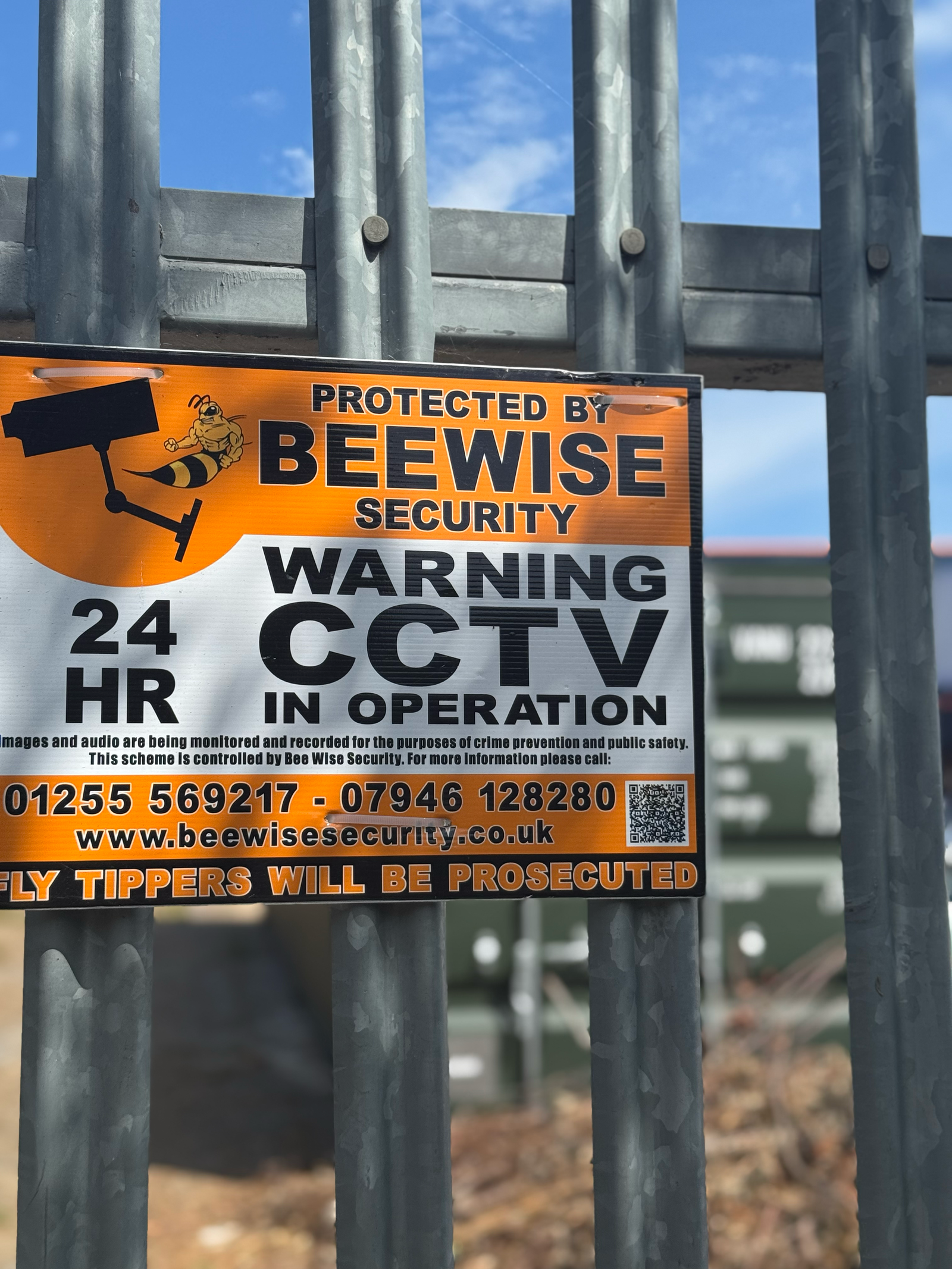 CCTV and smart access gate at Clacton Storage